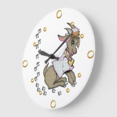 かわいい女の子ヤギの漫画の壁時計 ラージ壁時計 (傾斜)