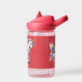 かわいい女の子ユニコーン妖精の名前を追加 ウォーターボトル (左面)