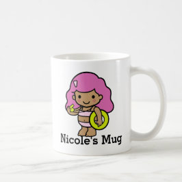 かわいい女の子ライフセーバーとライフセーバー コーヒーマグカップ
