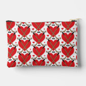 かわいい女の子ラブホッケースティックハート アクセサリーポーチ (裏面)