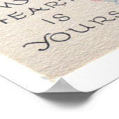 かわいい女の子レトロヴィンテージバレンタインポスター ポスター (角)