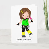 かわいい女の子ロックスター誕生日パーティーの写真 招待状 (正面)