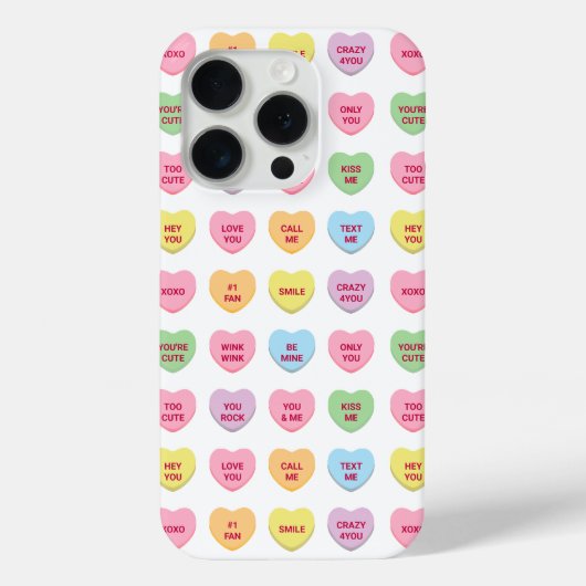 かわいい女の子向けのカスタム会話キャンディハート Case-Mate iPhoneケース (裏面)