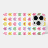 かわいい女の子向けのカスタム会話キャンディハート Case-Mate iPhoneケース (裏面 (横))