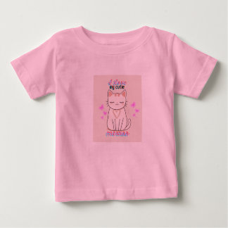 かわいい女の子向けTシャツ キッズ用キュートな猫デザイン ベビーTシャツ