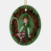 かわいい女の子小妖精や小人オンリースクリスマスオーナメント セラミックオーナメント (右)