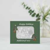 かわいい女の子小妖精や小人クリスマスホリデーフォトポストカード シーズンポストカード (スタンド正面)