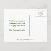 かわいい女の子小妖精や小人クリスマスホリデーフォトポストカード シーズンポストカード (裏面)