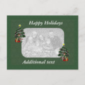 かわいい女の子小妖精や小人クリスマスホリデーフォトポストカード シーズンポストカード (正面)