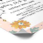 かわいい女の子幽霊誕生日タイムカプセルサイン ポスター (角)