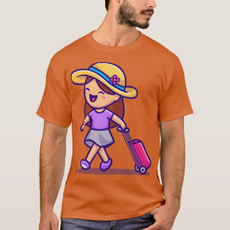 かわいい女の子旅行 Tシャツ