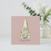 かわいい女の子格言とエッグイースターフラットカード シーズンカード (スタンド正面)