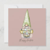 かわいい女の子格言とエッグイースターフラットカード シーズンカード (正面)