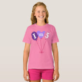かわいい女の子私は5誕生日バルーンティー Tシャツ (正面フル)