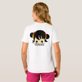 かわいい女の子食べもおいしいラーメン食べ物Japan Tシャツ (裏面フル)