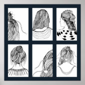 かわいい女の子髪型 ポスター (正面)