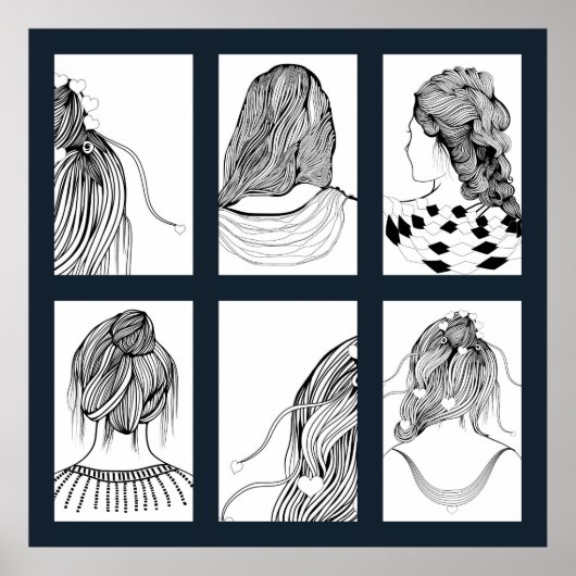 かわいい女の子髪型 ポスター (正面)