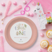 かわいい女の子1歳の誕生日のおばあちゃん ペーパープレート (パーティー)