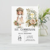 かわいい女の子1st.聖餐式 招待状 (スタンド正面)