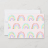 かわいい女の子 アブストラクト レインボー 誕生日おめでとう(年齢不問) サンキューカード (裏面)