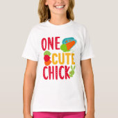 かわいい女の子 |イースターデー Tシャツ (正面)