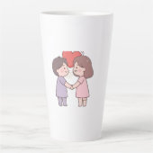 かわいい女の子 カフェラテマグ (正面)