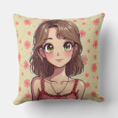 かわいい女の子 クッション (裏面)