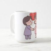かわいい女の子 コーヒーマグカップ (正面左)