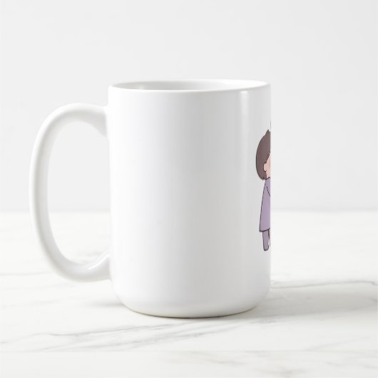かわいい女の子 コーヒーマグカップ (左)