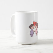 かわいい女の子 コーヒーマグカップ (正面左)
