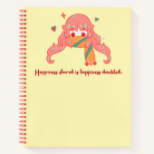 かわいい女の子💗🥭 ノートブック (正面)