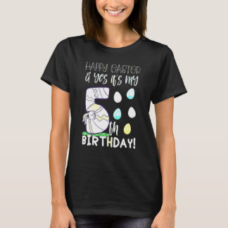 かわいい女の子 ハッピーイースター 今日は5歳の誕生日 Tシャツ
