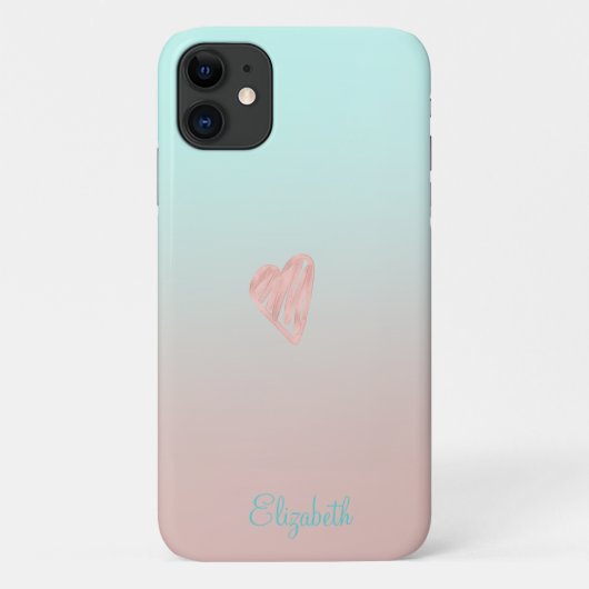 かわいい女の子, ハート Case-Mate iPhoneケース (裏面)