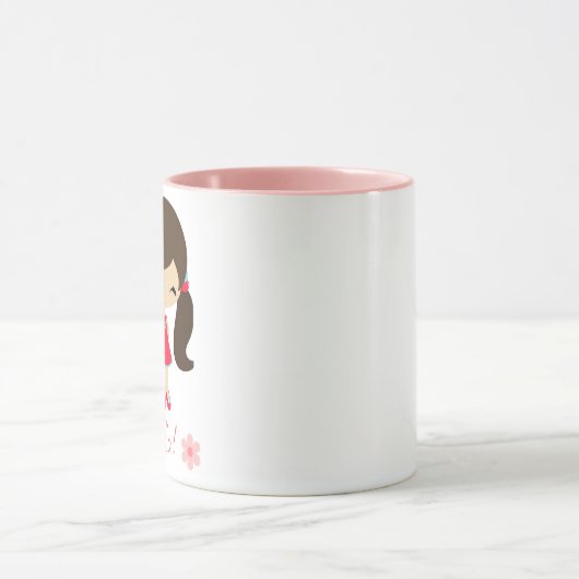 かわいい女の子 マグカップ (中央)