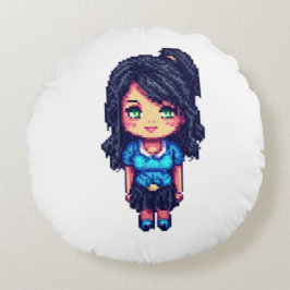 かわいい女の子 ラウンドクッション