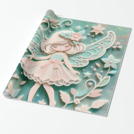 かわいい女の子 ラッピングペーパー