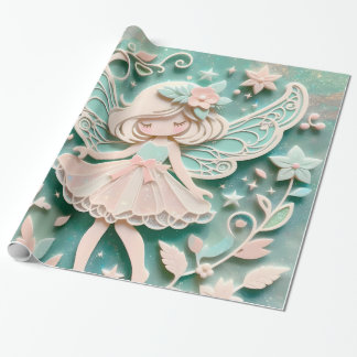 かわいい女の子 ラッピングペーパー