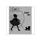 かわいい女の子 ラバースタンプ (インプリント)