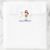 かわいい女の子(リースとライト) スクエアシール (バッグ)