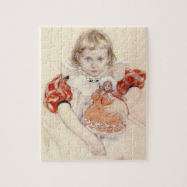 かわいい女の子 – 人形と（幼稚園のアート） ジグソーパズル
