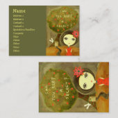 かわいい女の子-秘密を保つことができますか。 名刺 (正面/裏面)