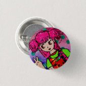 かわいい女の子! 缶バッジ (正面&裏面)