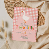 かわいい女の子「2間抜け」 2回目の誕生日ガチョウ 招待状