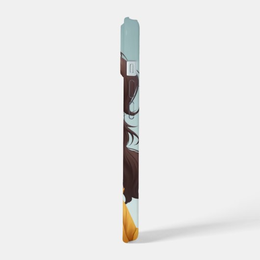 かわいい女の子 iPhone 15ケース (左側面)