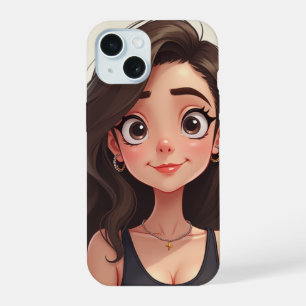 かわいい女の子 iPhone 15ケース