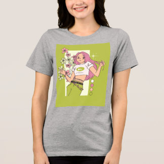 かわいい女の子Tシャツデザイン トライブレンドTシャツ