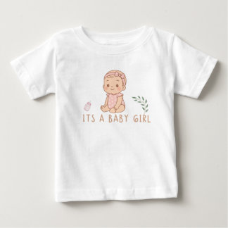 かわいい女の子Tシャツ - 柔らかくておしゃれ ベビーTシャツ