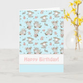 かわいい女の読子の本の贈り物アイディア カード (黄色い花)