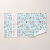 かわいい女の読子の本の贈り物アイディア バスタオルセット (ハンドタオル)