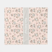 かわいい女の読子の本の贈り物アイディア フリースブランケット (正面(横))